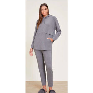 NWT Women's Barefoot Dreams Fleece Lux Lounge xSmall Gray Hoodie